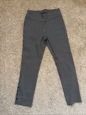 Roz & Ali Black and White Geometric Slim Pants